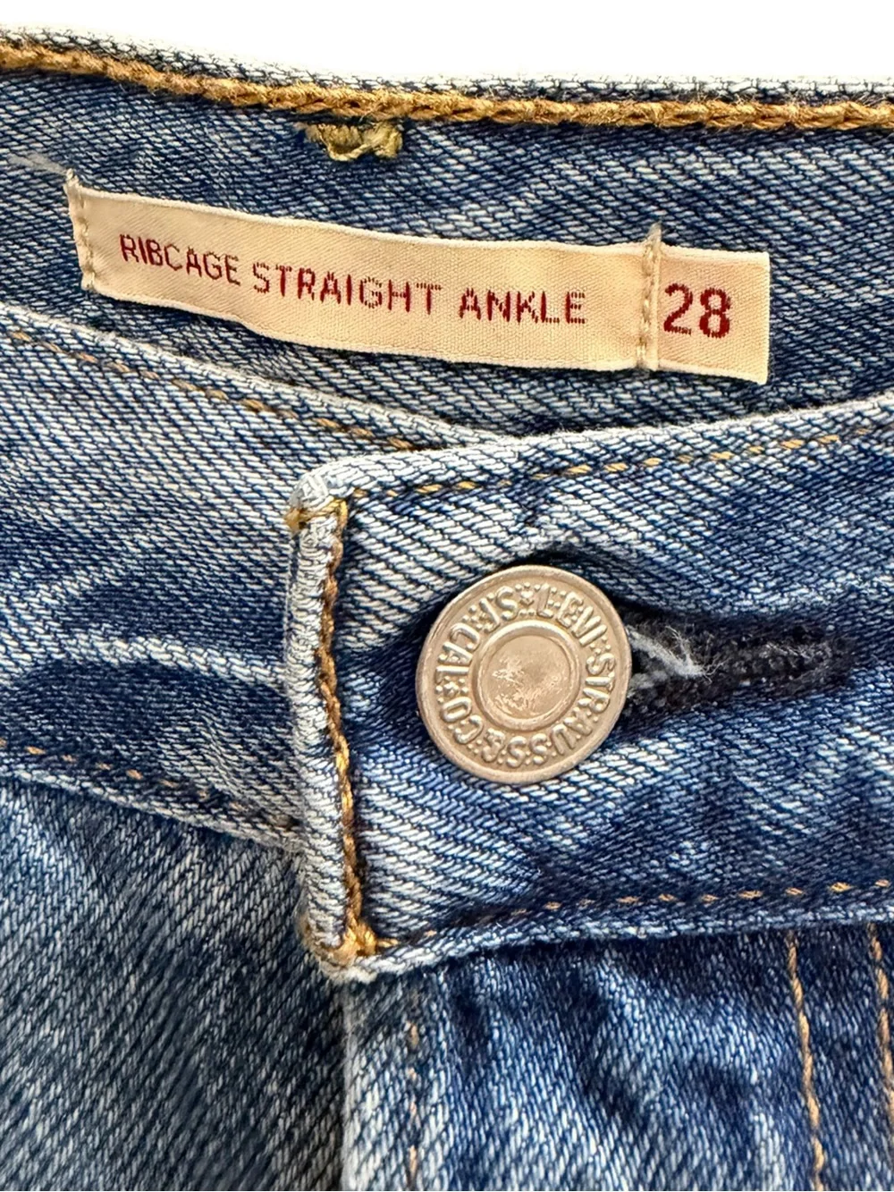 NWT Levi’s Ribcage Straight Ankle Jeans W28 L27 Medium Wash